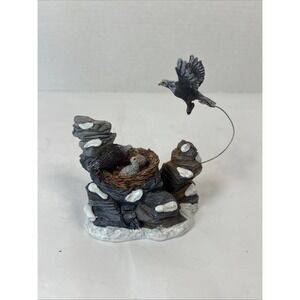 Lemax Christmas Village Town Eagles Feeding 33401 Bald Eagle Nest Wildlife Scene